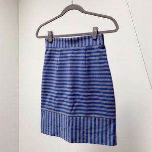 Plenty by Tracy Reese Blue and Grey Striped Skirt, Size 0